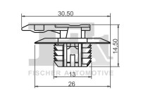 Clip, decorative/protective strip