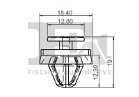 Clip, decorative/protective strip