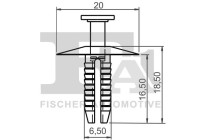 Clip, decorative/protective strip