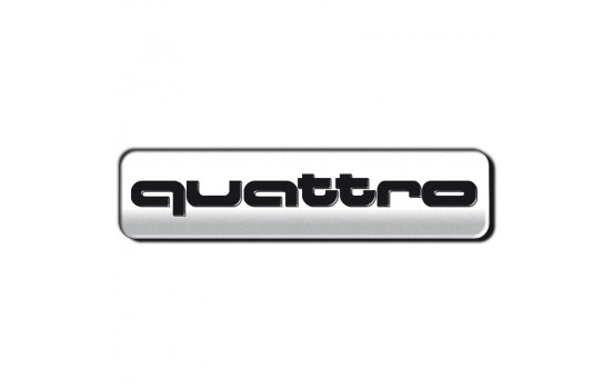 Aluminum Badge/Logo - QUATTRO - 7x1,7cm