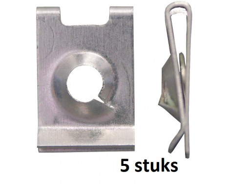 Carosserie - mounting clip 4.8mm galvanized - 5 pieces