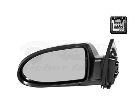 ELECTRIC Outside Mirror LEFT Accent 07- Heated/Primed 8226817 Hagus, Image 2