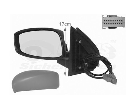 Left electric exterior mirror 3-door, aspherical + temperature sensor 1625817 Hagus, Image 3