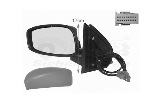 Left electric exterior mirror 3-door, aspherical + temperature sensor 1625817 Hagus, Image 3