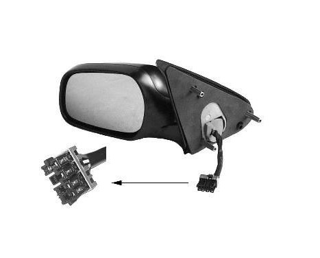 Left electric exterior mirror, aspherical, heated 0955807 Hagus