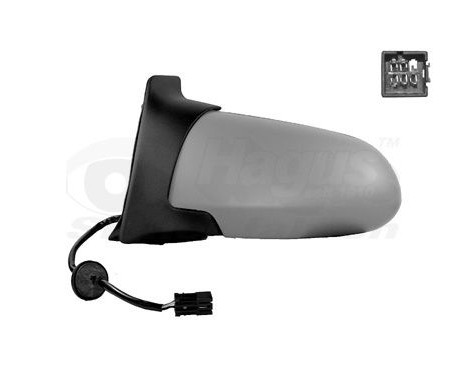 Left electric outside mirror 11/02- Primer, Heated 3791807 Hagus, Image 2