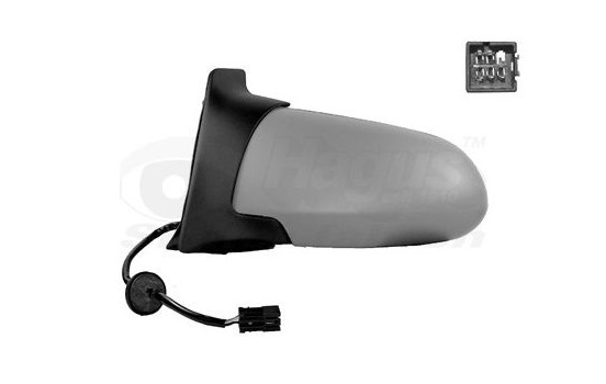 Left electric outside mirror 11/02- Primer, Heated 3791807 Hagus, Image 2