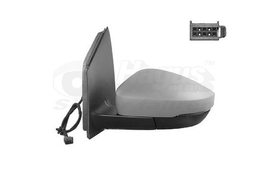 Left electric outside mirror 11/09+ Primer, Heated, Asfer 5829817 Hagus, Image 2