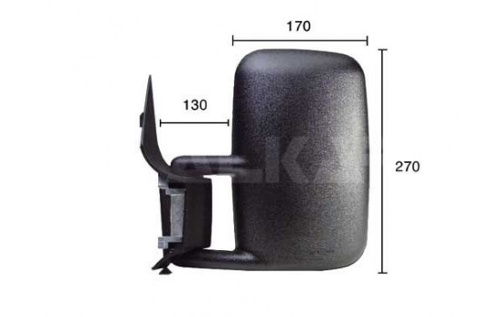 Left outside mirror complete 9201910 Alkar