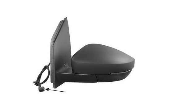 Outside mirror left electric 11/09+ BLACK, Heated, Asfer 5829807 Hagus