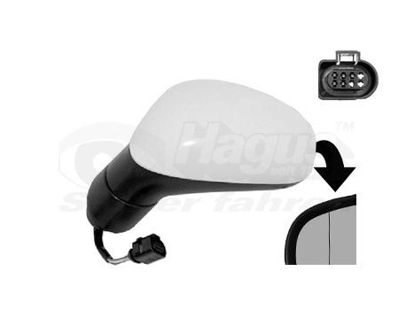 Outside mirror left electric -4/09 Primer, Heated 4939807 Hagus, Image 2