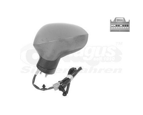 Outside mirror left electric Primer, Heated 5-pin 4944807 Hagus, Image 2