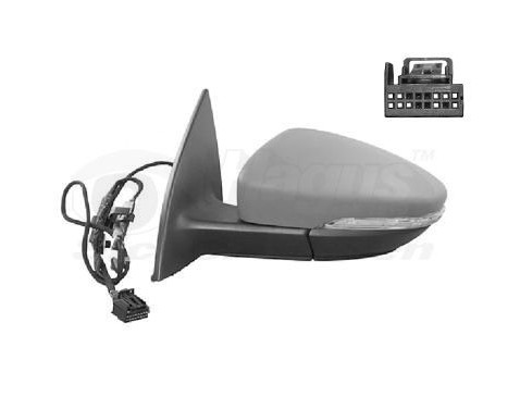 Outside mirror left electric Primer, Heated 6-pin 5891807 Hagus, Image 2