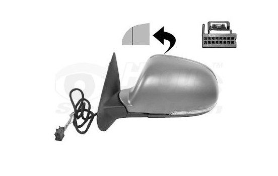 Outside mirror left electric Primer, Heated 6-pin 7623807 Hagus, Image 2