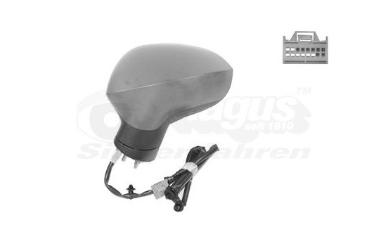 Outside mirror left electric Primer, Heated 7-pin 4944817 Hagus, Image 2
