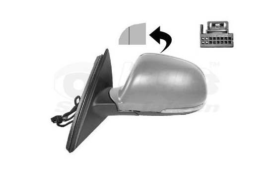 Outside mirror left electric Primer, Heated 9-pin 7636817 Hagus, Image 2