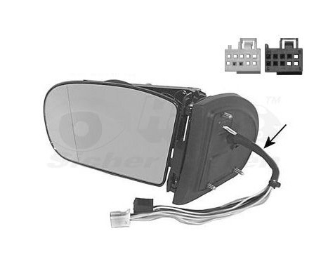 Outside mirror LEFT - M.-A.+R. 9 Pins 3032857 Hagus, Image 3