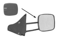 Outside mirror RIGHT COMPLETE -9/95 COMBO WITH ARM 3788802 Hagus