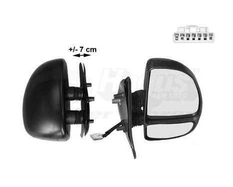 Outside mirror RIGHT COMPLETE from '00 SHORT 2 MIRROR HEATED 1747808 Hagus, Image 3