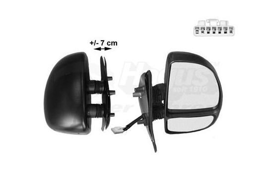 Outside mirror RIGHT COMPLETE from '00 SHORT 2 MIRROR HEATED 1747808 Hagus, Image 3