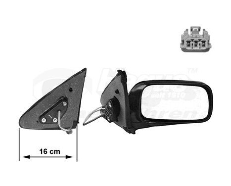 Outside mirror right electric 4/5-door 3317816 Hagus, Image 3