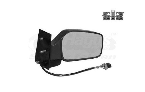 Outside mirror right electric BLACK, HEATED 1759818 Hagus, Image 3