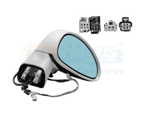 Outside mirror right electric ELECTRICFoldable +Temp 0970818 Hagus, Image 2