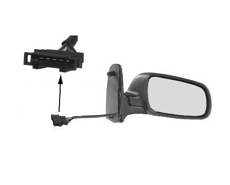 Outside mirror right electric from '98 BLACK HEATED 5878808 Hagus
