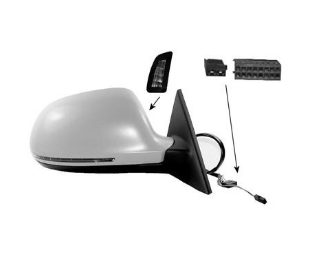 Outside mirror right electric Prim,Verw,Asf, 12pi 0378818 Hagus