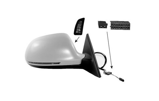 Outside mirror right electric Prim,Verw,Asf, 12pi 0378818 Hagus