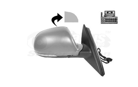 Outside mirror right electric Primer, Heated 6-pin 7636808 Hagus, Image 2