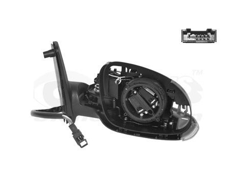 Outside mirror RIGHT from '04 Electrically folding 5879858 Hagus, Image 2