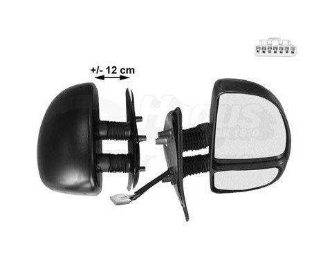 Outside mirror RIGHT FULLY from '00 LONG 2 MIRROR HEATED 1747818 Hagus, Image 3