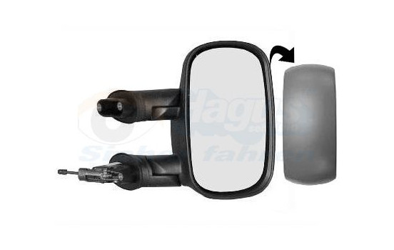 Outside mirror RIGHT FULLY INNER REGULATION LEFT IN PRIMER 1636804 Hagus, Image 2