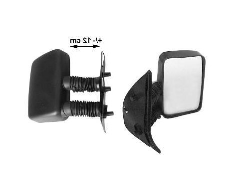 Outside mirror RIGHT FULLY up to '99 LONG ARMS +/-12CM 1747812 Hagus
