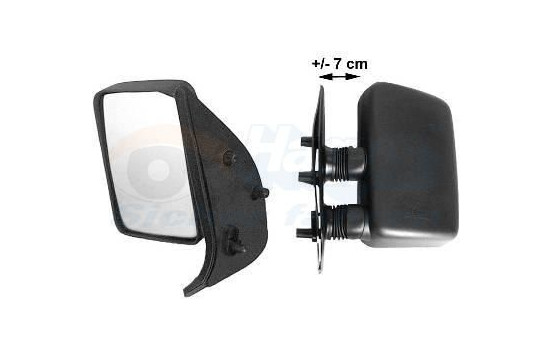Outside mirror RIGHT FULLY up to '99 SHORT ARMS +/- 7CM 1747802 Hagus, Image 3