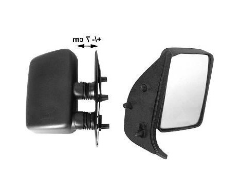 Outside mirror RIGHT FULLY up to '99 SHORT ARMS +/- 7CM 1747802 Hagus
