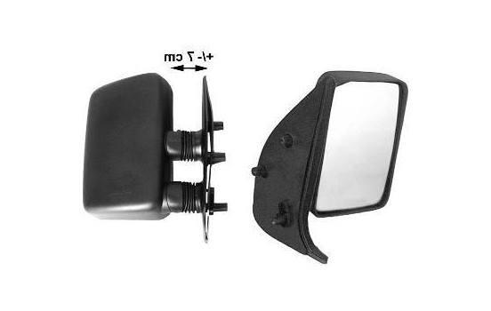 Outside mirror RIGHT FULLY up to '99 SHORT ARMS +/- 7CM 1747802 Hagus