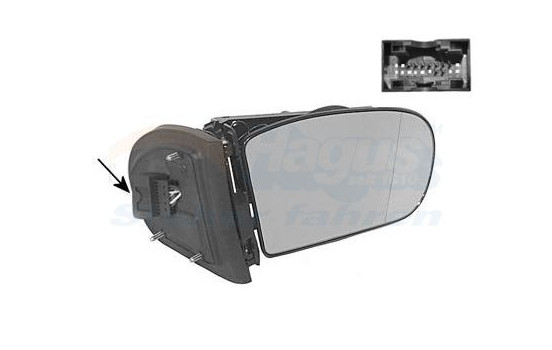 Outside mirror RIGHT - M.-A.+R. 9 Pins 3032828 Hagus, Image 2