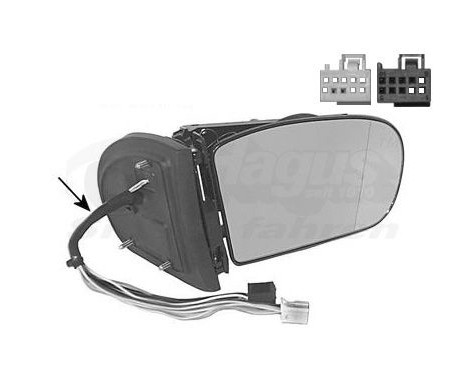 Outside mirror RIGHT - M.-A.+R. 9 Pins 3032858 Hagus, Image 3