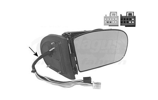 Outside mirror RIGHT - M.-A.+R. 9 Pins 3032858 Hagus, Image 3