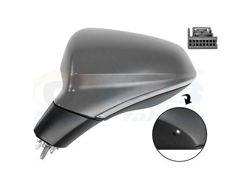 OUTSIDE MIRROR WITH ELECTRIC COIL 4950817 Hagus