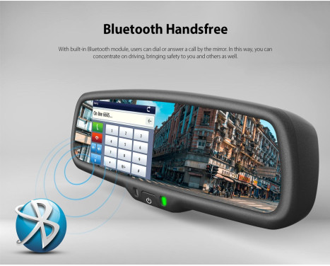 4.3 inch mirror monitor incl. Win CE Navigation + Bluetooth handsfree, Image 2