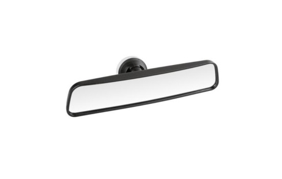 Wide-angle interior mirror with suction cup