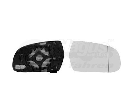Mirror Glass, outside mirror 0338838 Hagus