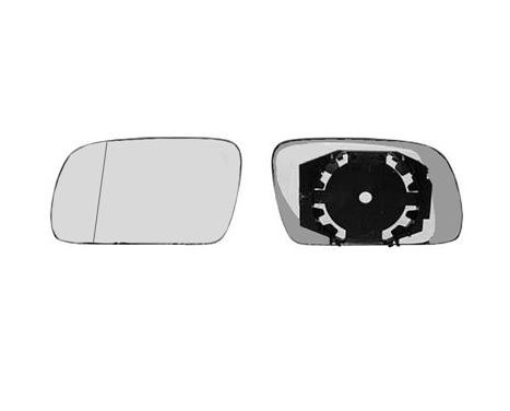 Mirror Glass, outside mirror 0955832 Hagus