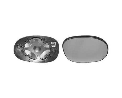 Mirror Glass, outside mirror 0957838 Hagus