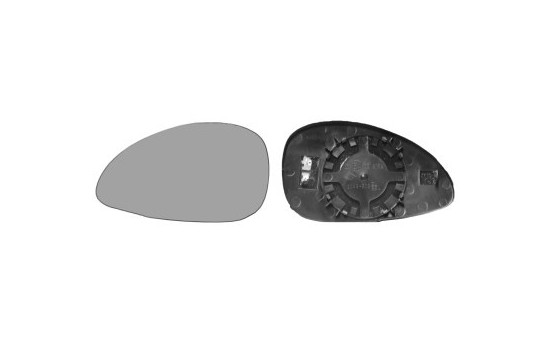 Mirror Glass, outside mirror 0970837 Hagus