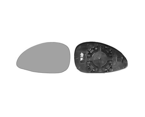 Mirror Glass, outside mirror 0970838 Hagus