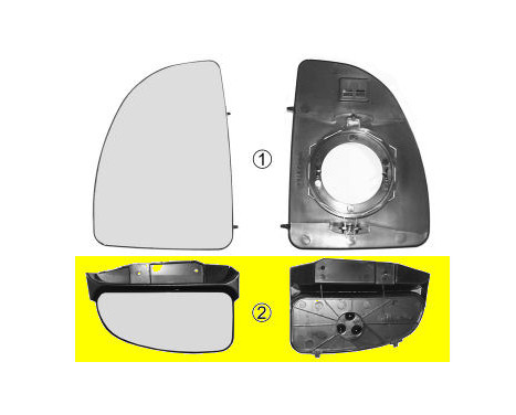 Mirror Glass, outside mirror 1747833 Hagus